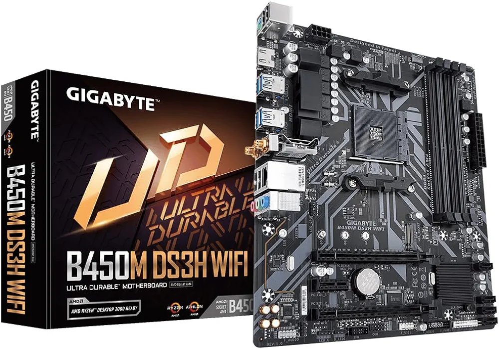 Gigabyte B450M DS3H WiFi MicroATX Motherboard Socket AM4 DDR4
